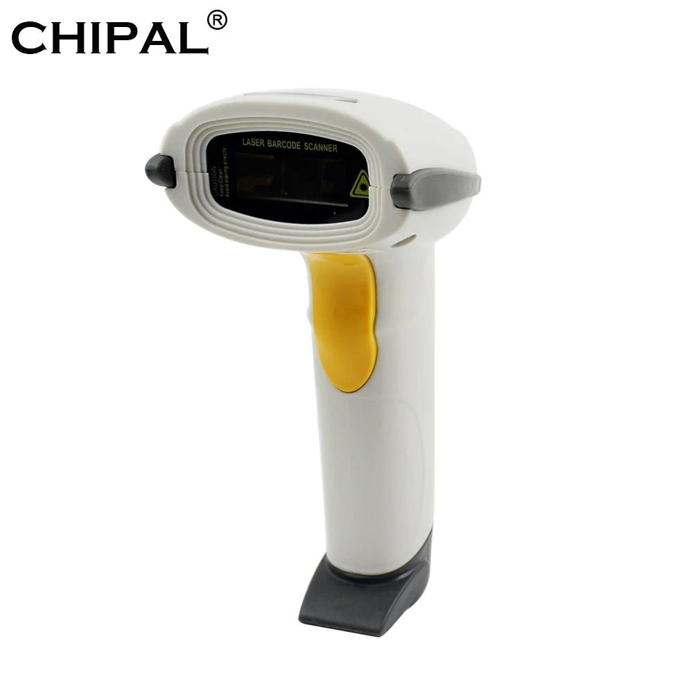 Портативный USB сканер штрих кодов CHIPAL ручной лазерный QR считыватель для Windows XP Vista