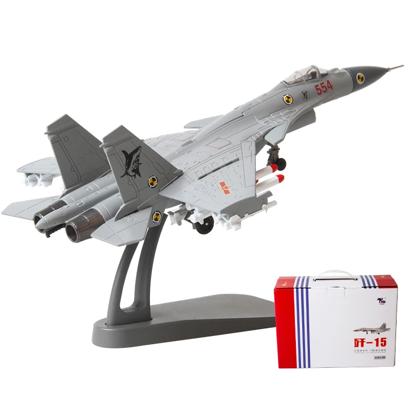 1/100 масштабная модель истребителя Китай J-15 Летающая акула Flanker-D на основе самолета литой металлический самолет модель игрушки
