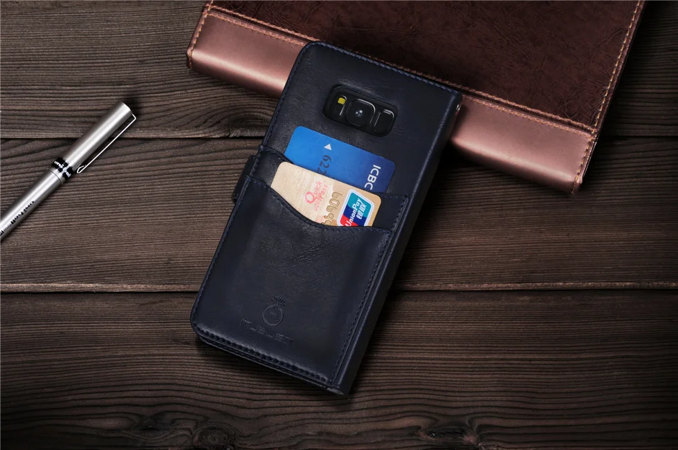 Роскошный Musubo кожа съёмный корпус для Samsung Galaxy S8 Plus, Note 8 S7 Edge чехол Чехол-книжка с застежкой на магните с отделениями для карт