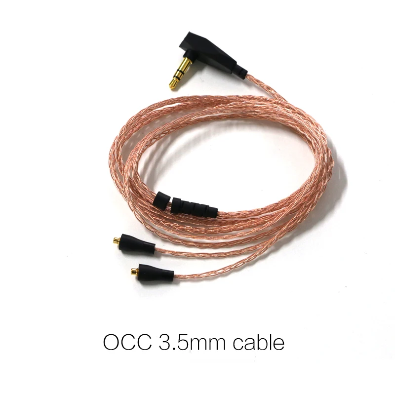 OCC 3.5mm cable VSONIC OCC кабель Сменные наушники кабели для GR07/GR09 3,5 мм 2,5 мм - Цвет: OCC 3.5mm cable