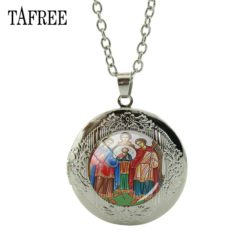 Шарм от tafree micheelmas фото медальон ожерелье с серебряным покрытием св. Майкл ожерелье остров Скай micheelmas срок подарки Ювелирные изделия MC02 - Окраска металла: MC01