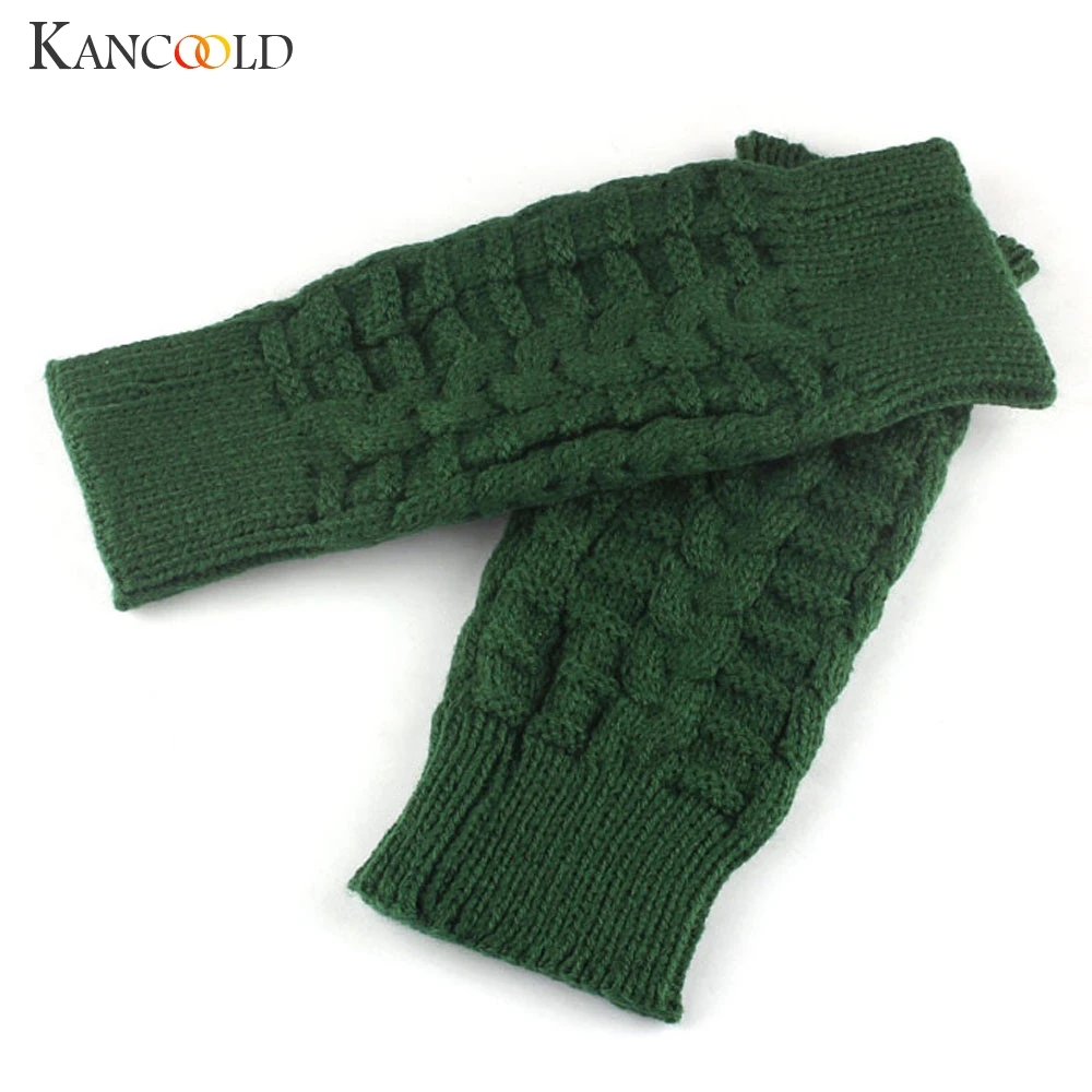 

KANCOOLD Gloves Fashion Knitted Arm Fingerless Winter Gloves Unisex Soft Warm Mitten high quality casual gloves women 2018NOV23