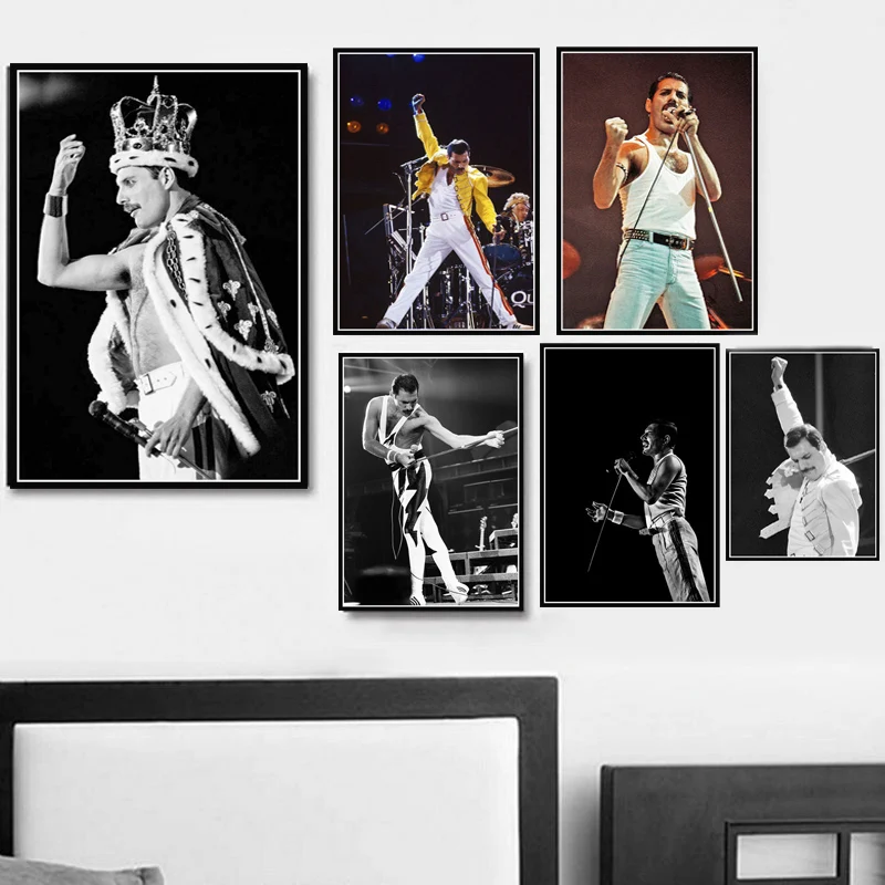 Фредди Меркури Queen музыканта художественный постер Картина Настенная живопись картина домашний декор Плакаты и печать