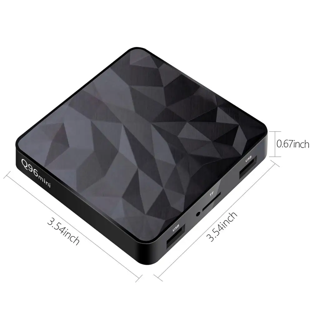 Android 7 1 Q96mini Smart TV Box ГБ/8 ГБ Amlogic S905W UHD 4K медиаплеер четырехъядерный H.265 VP9 DLNA WiFi
