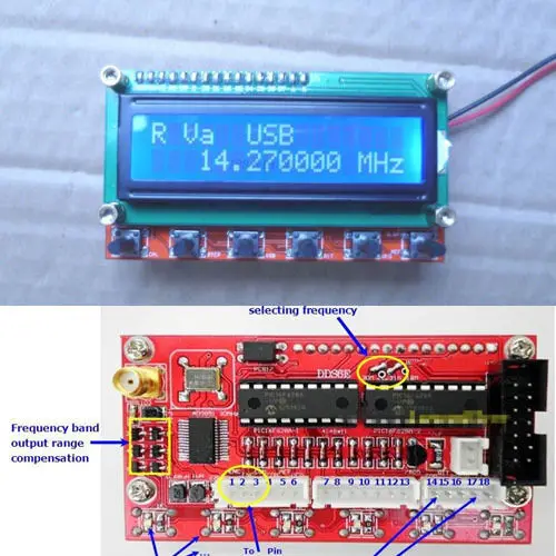 AD9850 модуль 6 полос 0 ~ 55 МГц DDS генератор сигналов Коротковолновая радиосвязь