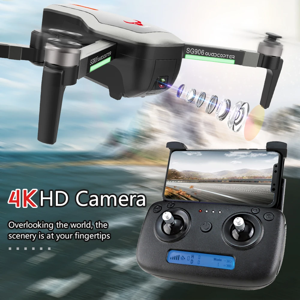 SG906 GPS складной Дрон 4K WIFI камера бесщеточный оптический поток Quadcopter с камерой 25