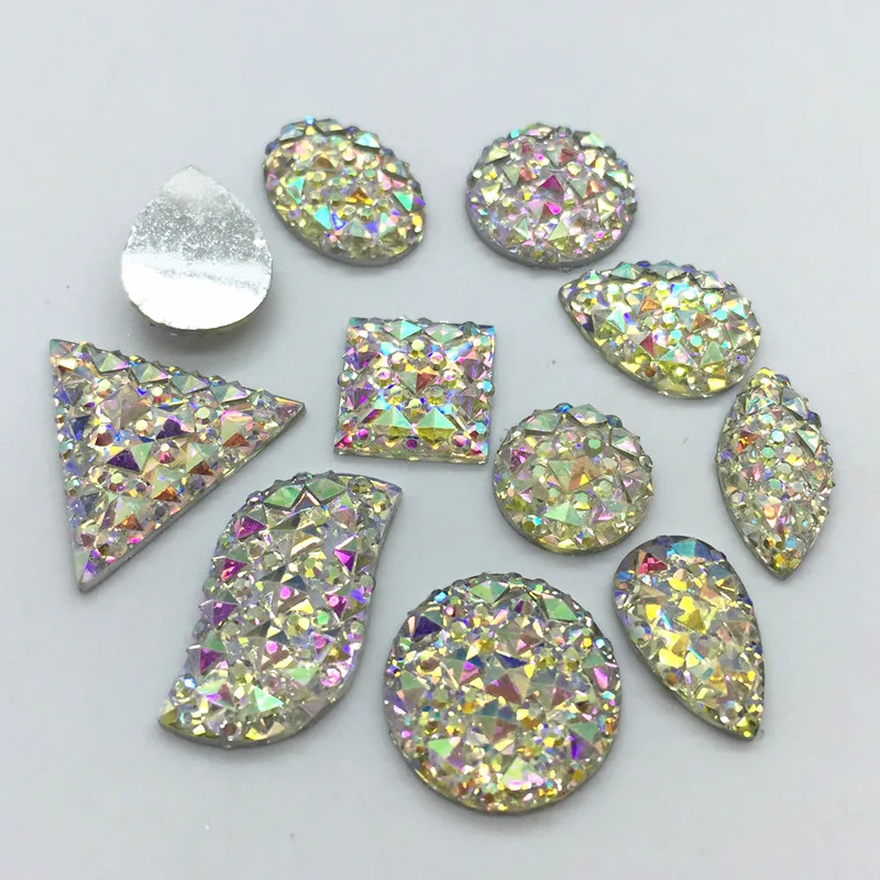 100 шт формы смешивания смешанные размеры кристалл AB цвет блестящие акриловые