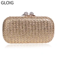 gloig knitted mixed candy color diamonds women evening bags metal day clutches purse evening bag small wedding handbags