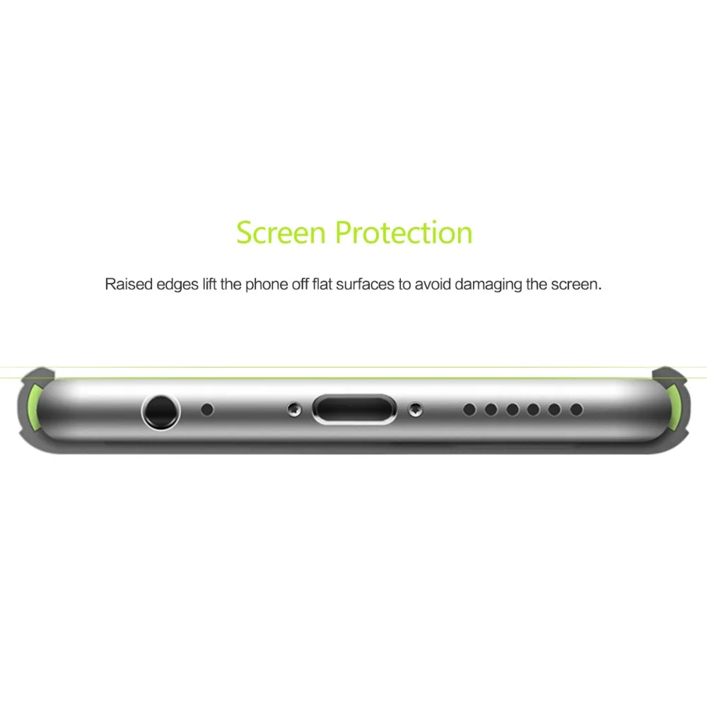Чехол для iPhone 6 6S Plus + закаленное стекло TPU Силикон TPE Гибридный чехол iPhone6S защитный