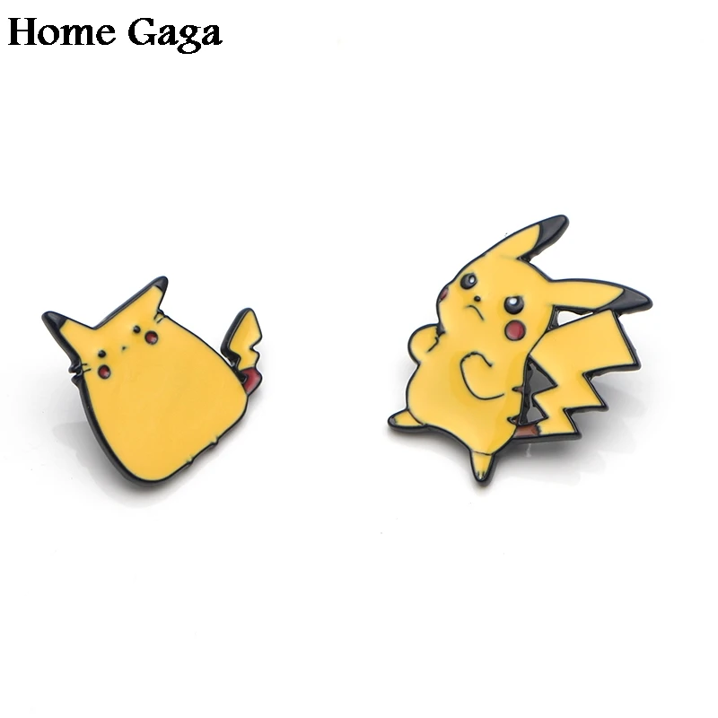 Homegaga Карманный Монстр Пикачу цинковый галстук мультфильм забавные булавки броши для рюкзака, одежды для мужчин и женщин шляпа Декоративные значки D1594