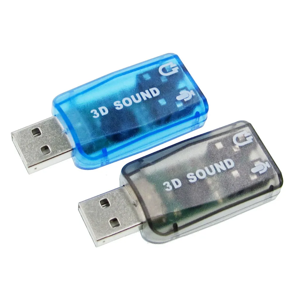 5 * CM108 Чипсет USB 2 0 для 3D аудио адаптер Звуковая карта Виртуальный канал 1 трек