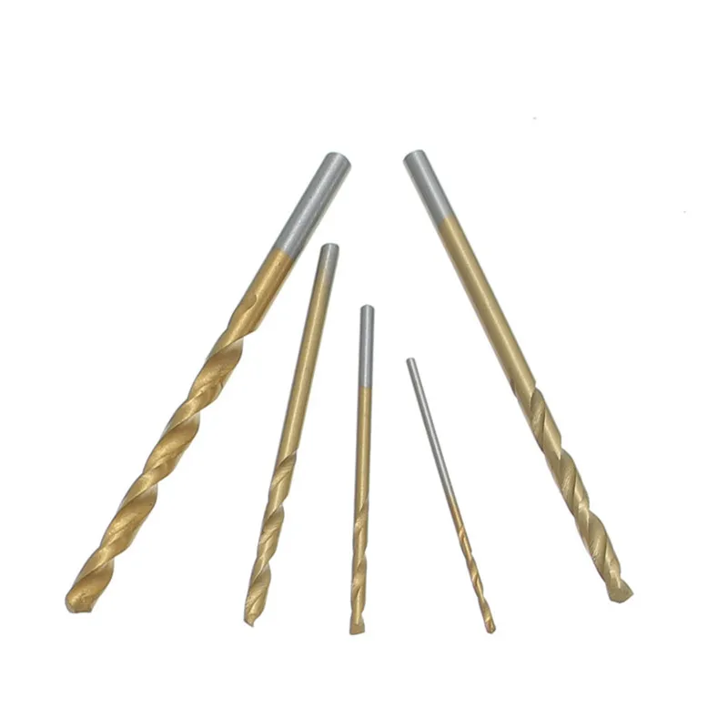 Фото 50Pcs HSS Titanium Coated Drill Bits High Speed Steel Set Tool Power Drilling Tools for Wood 1/1.5/2/2.5/3mm Инструменты 50Pcs HSS Titanium Coated Drill Bits High Speed Steel Set Tool Power Drilling Tools for Wood 1/1.5/2/2.5/3mm Инструменты
