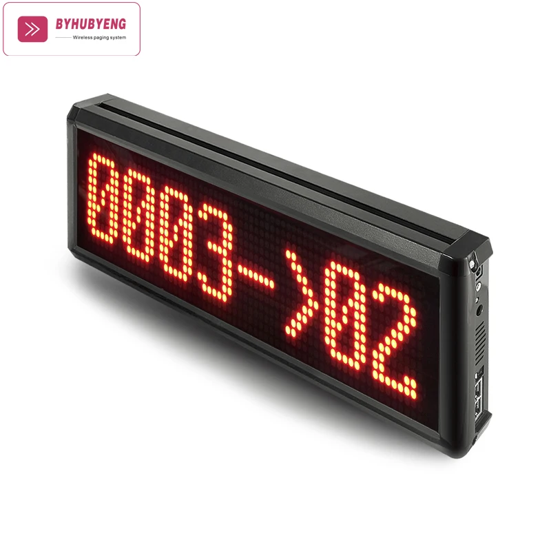 BYHUBYENG Wireless Queue System Management FM Technology CE FCC Certification Number Calling |