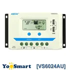 Контроллер заряда солнечной батареи EPever 60A, PWM 12 В 24 В постоянного тока, автоматический черный свет, ЖК-дисплей, двойной 5 В, USB-регулятор заряда батареи VS6024AU