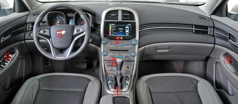 Для Chevrolet Malibu 2012- внутренняя Центральная панель управления дверная ручка наклейки из углеродного волокна наклейки аксессуары для стайлинга автомобилей