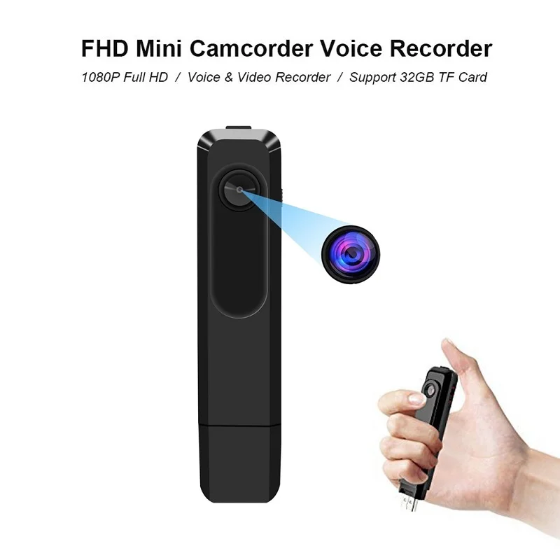 Переносная мини камера 1080P маленький аудио диктофон портативный цифровой