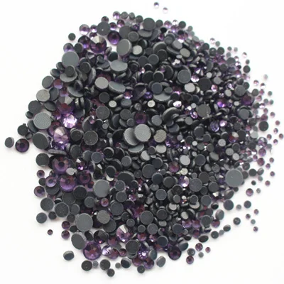 tanzanite 2500 шт./партия, стразы горячей фиксации, сапфировый цветной клей, стразы, смешанные размеры, кристалл страз клейкие стразы, используются для одежды - Цвет: tanzanite
