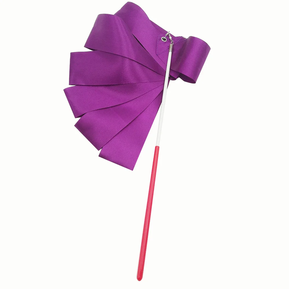 purple Красочная лента для занятий в тренажерном зале, художественная гимнастика, балетная лента для занятий спортом 2 м/4M - Цвет: purple