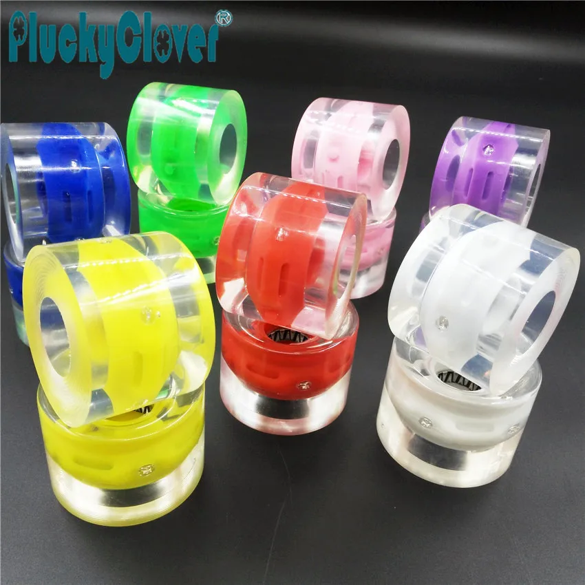 1 шт. Led flash Cruiser скейтборд колеса 60x45 мм PU 85A Пенни доска в виде банана улица