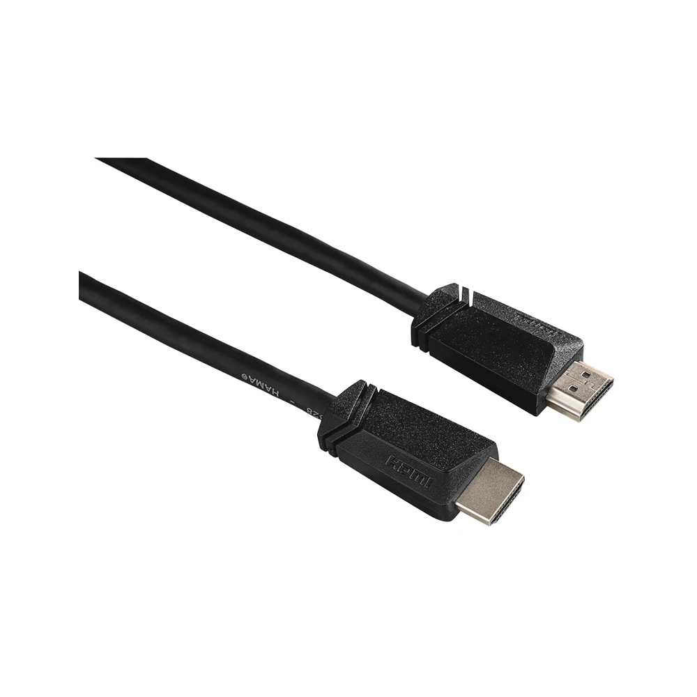 Кабель аудио видео Hama High Speed HDMI (m)/HDMI (m) 5м. Позолоченные контакты черный 3зв
