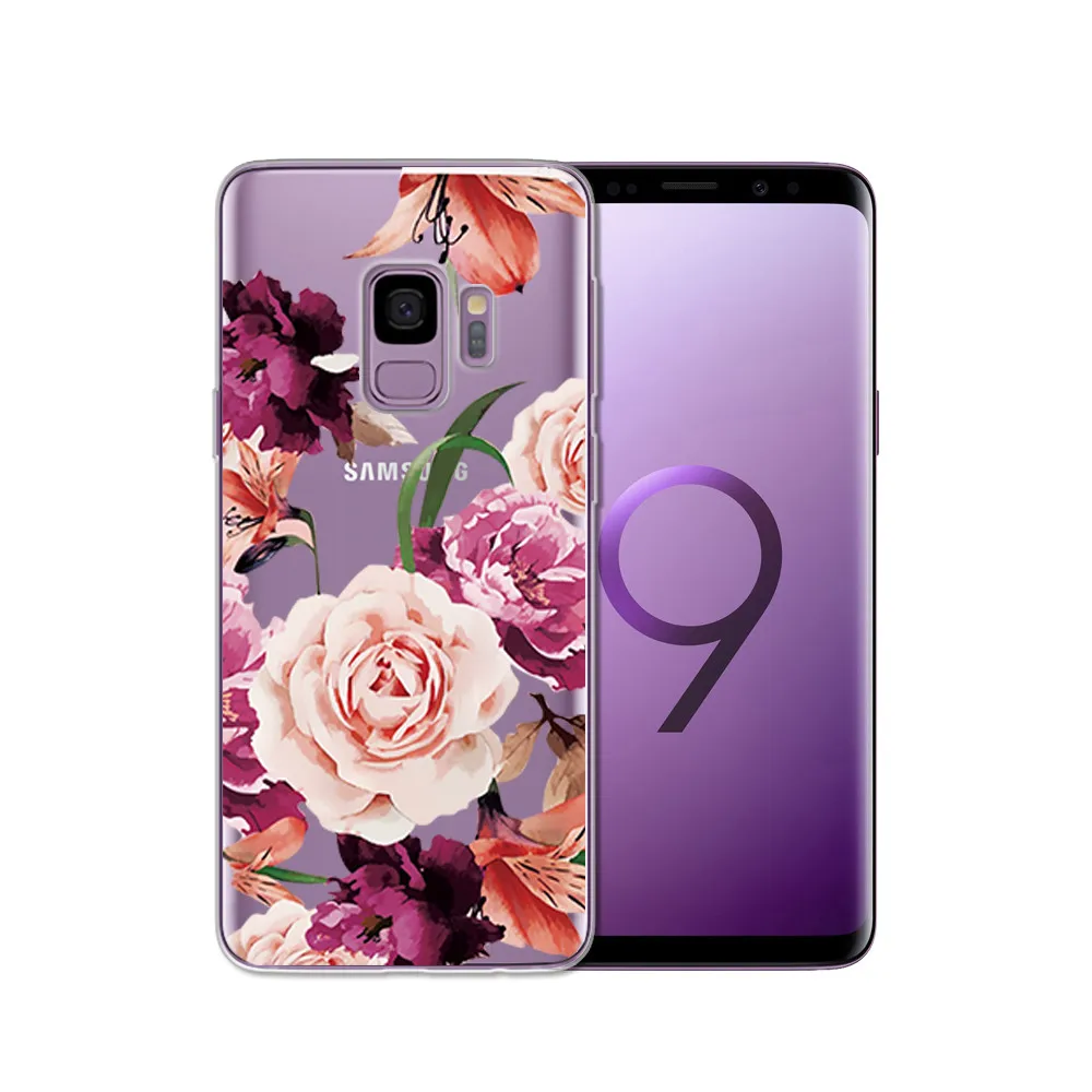 07 Чехол из ТПУ с рисунком для samsung Galaxy S9 S9 Plus, силиконовый чехол для телефона samsung S7 Edge, S8, S8 Plus, S10, прозрачный чехол - Цвет: 07