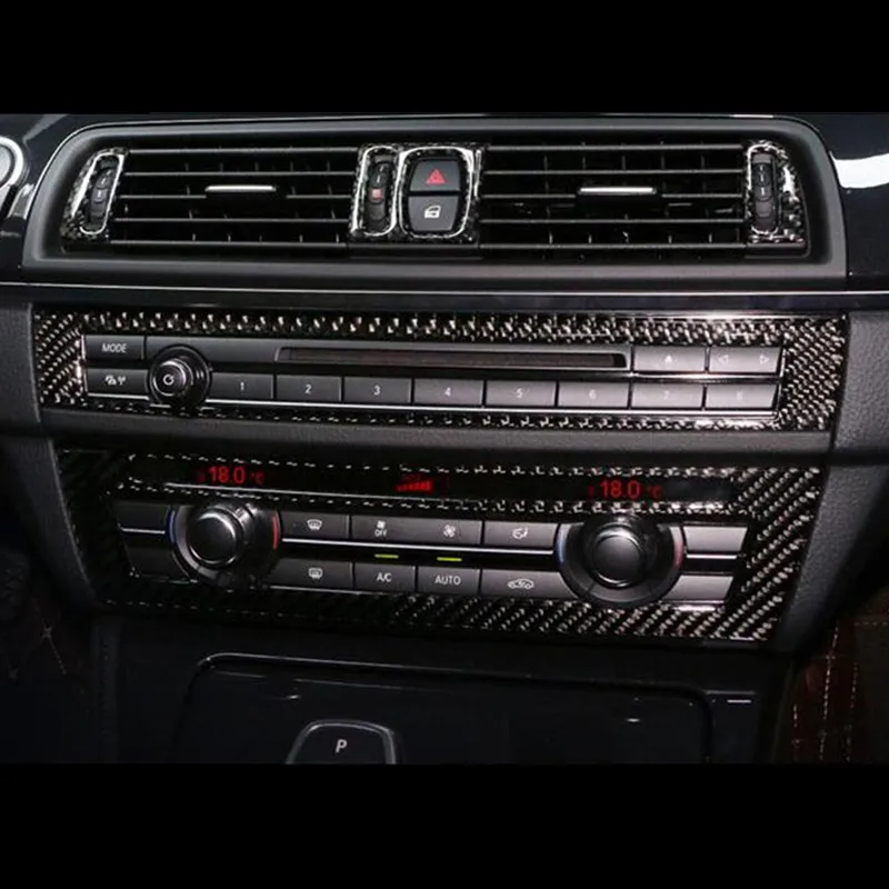 Автомобильный интерьер из углеродного волокна кондиционер CD панель отделка для