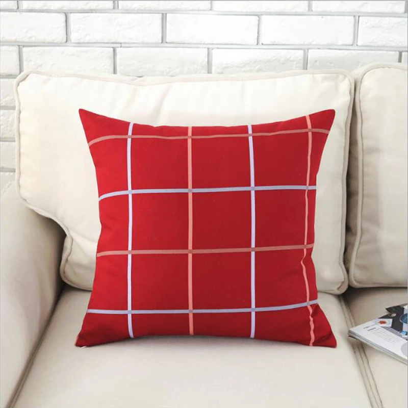 Zhuimenglong 45x45cm Classic Plaid Cushion Covers for Sofa Aquare Pillowcases Decorative Pillows Pillow Cases Home Decor R394 | Дом и сад