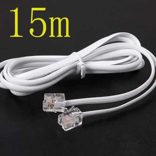 10 шт. высокоскоростной 15 м 45ft RJ11 телефонный Телефон ADSL модемный кабель |