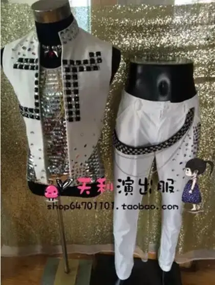 S-5XL новый ночной клуб бар для мужчин певица EXO в Звездном стиле DG DJ модные белые