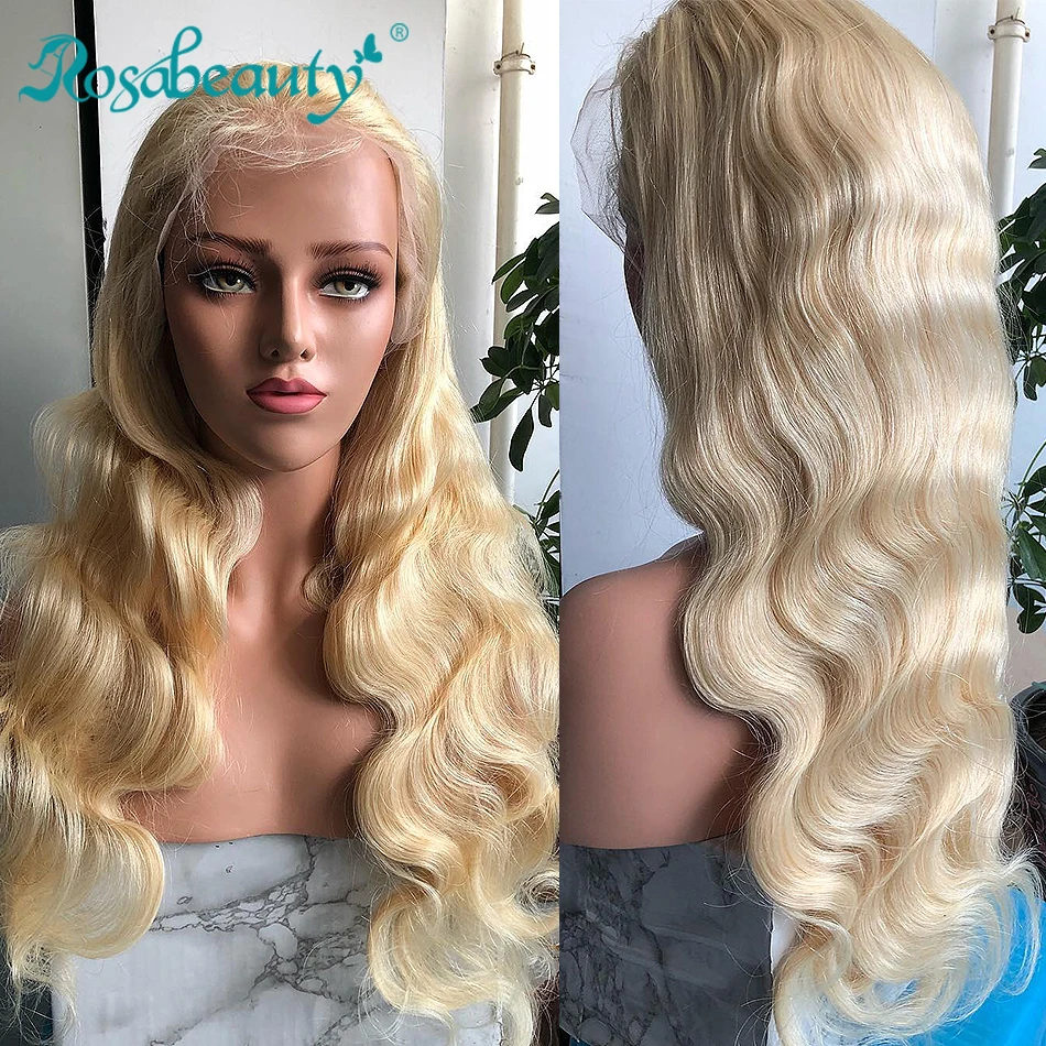 Rosabeauty прозрачные 613 светлые парики на кружеве для черных женщин объемные волнистые предварительно выщипанные с детскими волосами человеческие волосы полностью кружевные парики