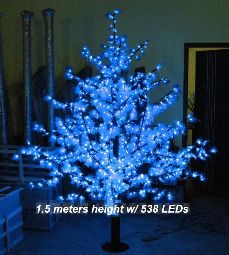 538 светодиодов 5ft LED Кленовая елка Рождественская свет водонепроницаемый 110/220 В