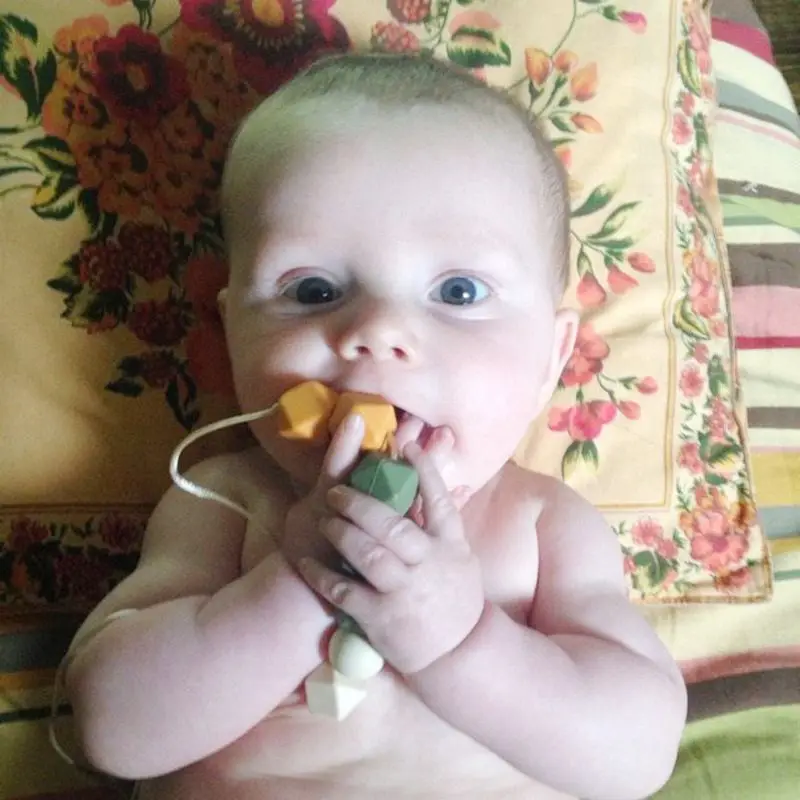 

Baby Teething Necklace Safty Silicone Beads Nursing Necklace Chewable Teether