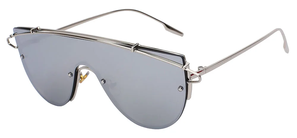 Silver mirror lens XIU крупные женские солнцезащитные очки Брендовые дизайнерские модные винтажные Ретро очки летний стиль женские солнцезащитные очки UV400 - Цвет линз: Silver mirror lens