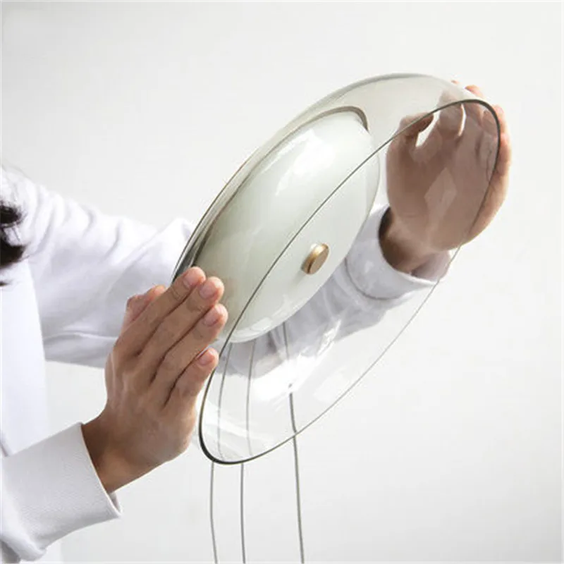 Современная роскошная стеклянная светодиодная Подвесная лампа для столовой