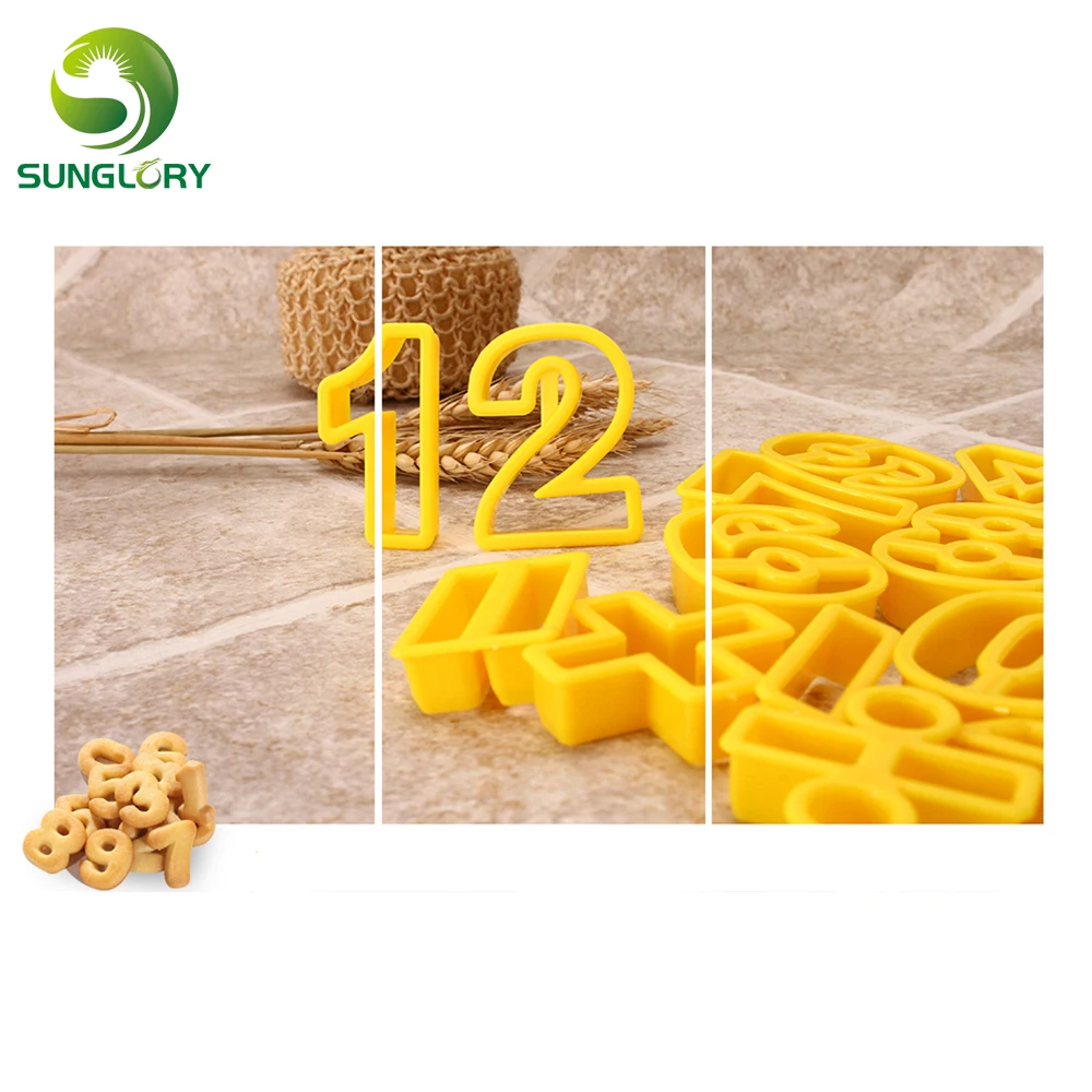 15 шт./компл. пластиковые цифры для печенья цифровой символ штамп форма помадки