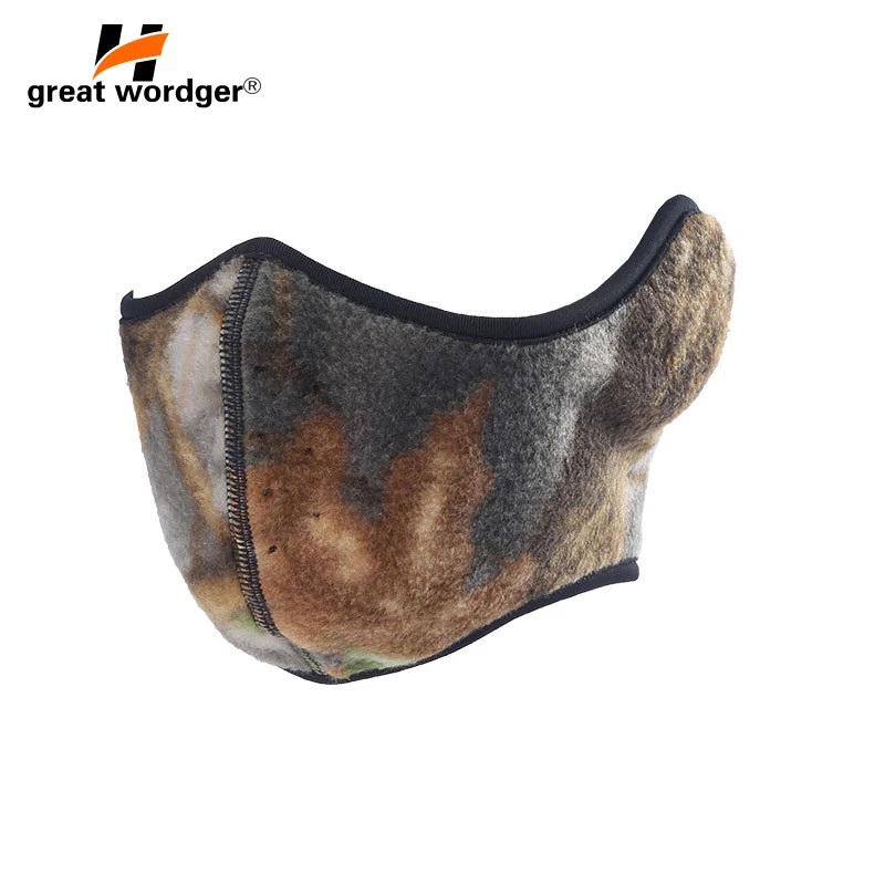 Winter Warm Fleece Balaclavas Ski Cycling Half Face Mask Cover Outdoor Sport Windproof Headwear Neoprene Masks | Спорт и развлечения