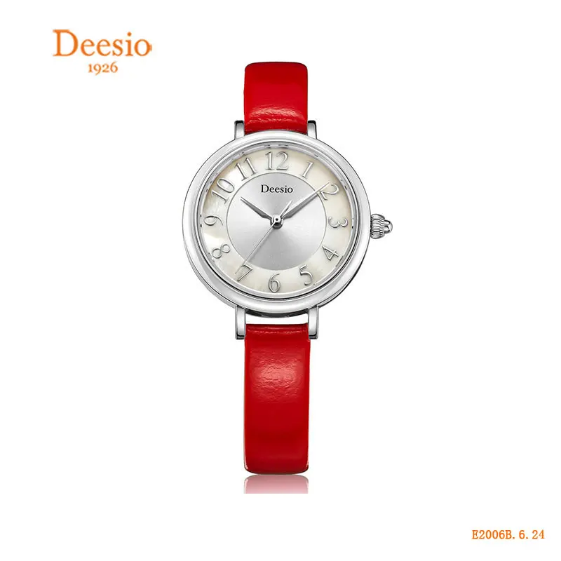 2018New дизайн Deesio Элитный бренд для женщин часы водостойкие кварцевые кожа модный