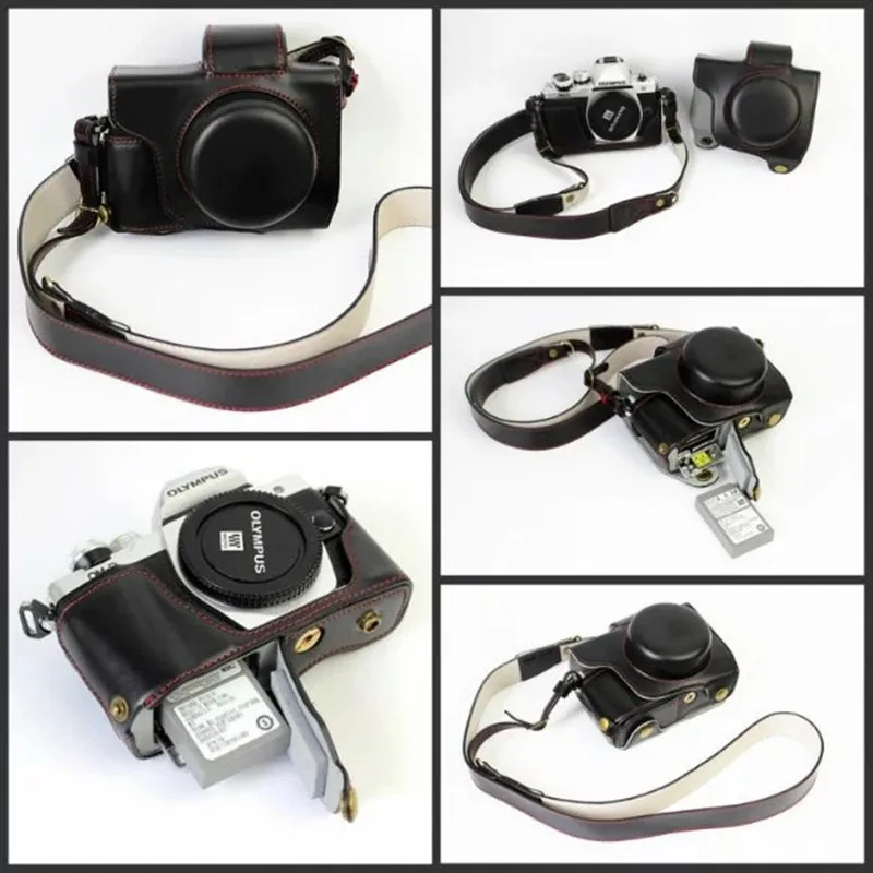 Чехол для камеры из искусственной кожи Olympus OM D Mark II EM10 M2 E M10 III M3 с отверстием