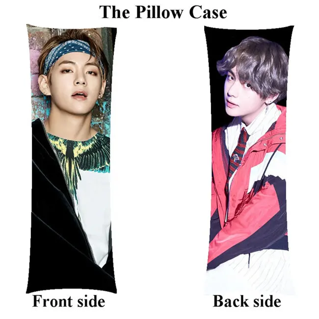 pillowcase Kpop в Корейском стиле бойфренд Цзиминь мультипликационным мотивом Ким тэ Хен V девушка тела подушку Чехол на заказ - Цвет: pillowcase