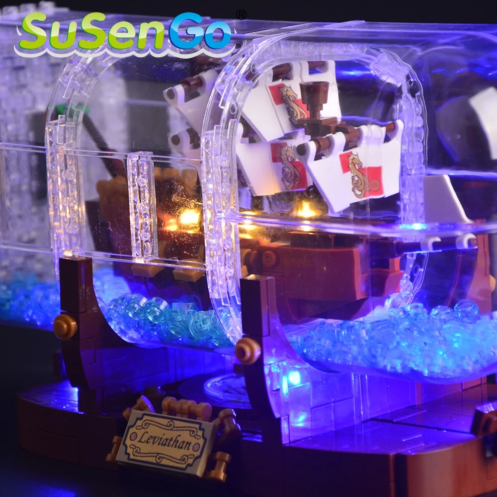 Комплект светодиодного освещения susenco для серии 21313 Ideas корабль в бутылке