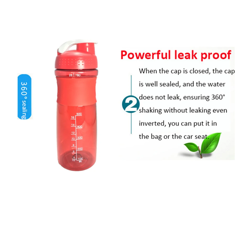 Sports Protein Shaker Bottle With Mix Ball Milk Powder Mixer Water Fitness Gym Outdoor Bicycle BPA Free | Дом и сад