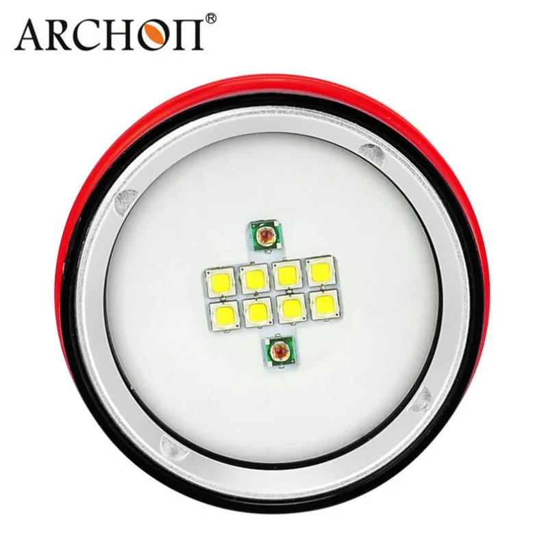 Светодиодный фонарик ARCHON D26VR W32R для дайвинга белый красный свет видеосъемки