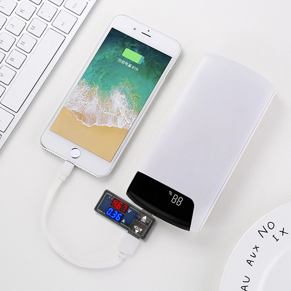 USB ток напряжение зарядный детектор мобильный вольтметр мощности Амперметр USB зарядное устройство Тестер красный+ синий двухрядные показывает