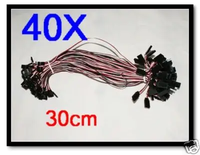 

40 300mm 30cm Servo Extension Lead Wire Cable Futaba JR