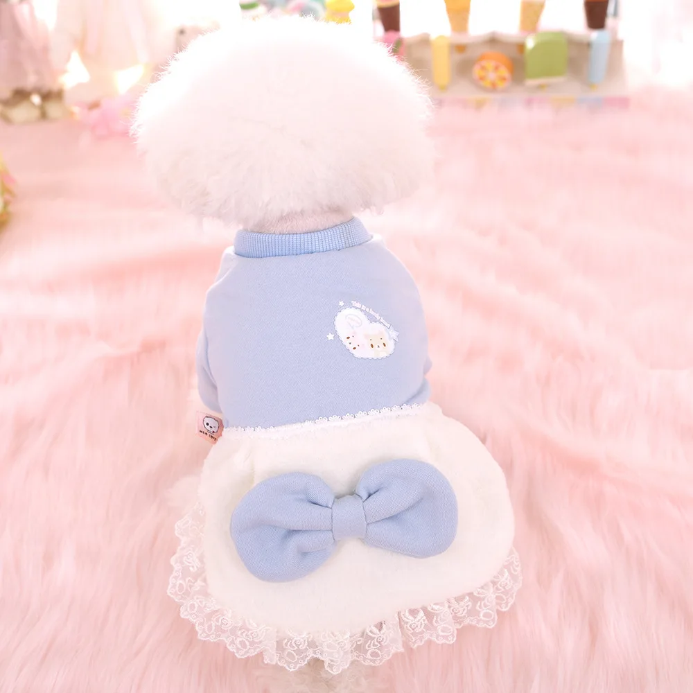 Одежда для маленьких собак сезон осень зима платье домашних животных юбка с