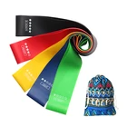 Резиновые резинки для йоги, оборудование для фитнеса на открытом воздухе, 0,35 мм-1,1 мм, Пилатес, спортивные тренировочные резинки для тренировок