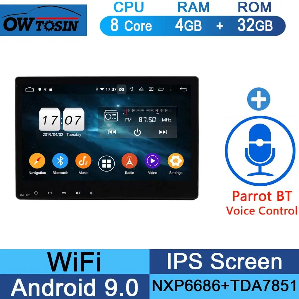 32G Parrot BT 10," ips 8 Core 4G+ 64G Android 9,0 автомобильный dvd-плеер для Honda Vezel HR-V HRV XR-V gps Радио Parrot BT - Цвет: 32G Parrot BT