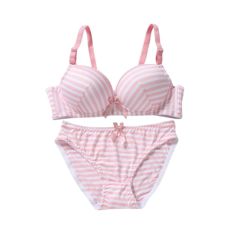 Комплект женского нижнего белья пуш ап новый комплект с бюстгальтером в полоску