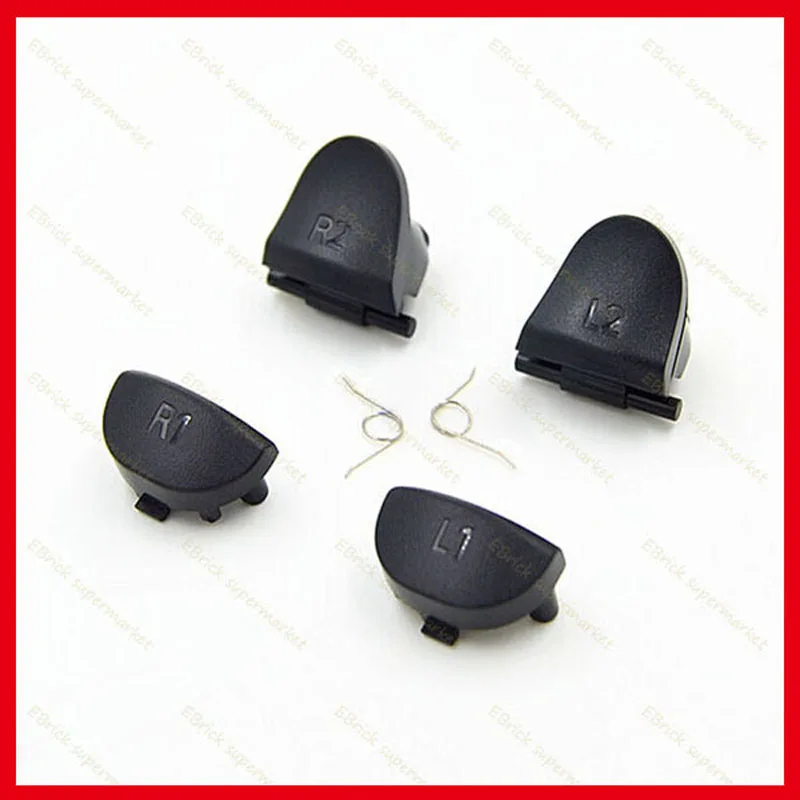 35 компл./лот 6 в 1 черный L1 R1 L2 R2 пусковые кнопки с пружинными запасными частями для