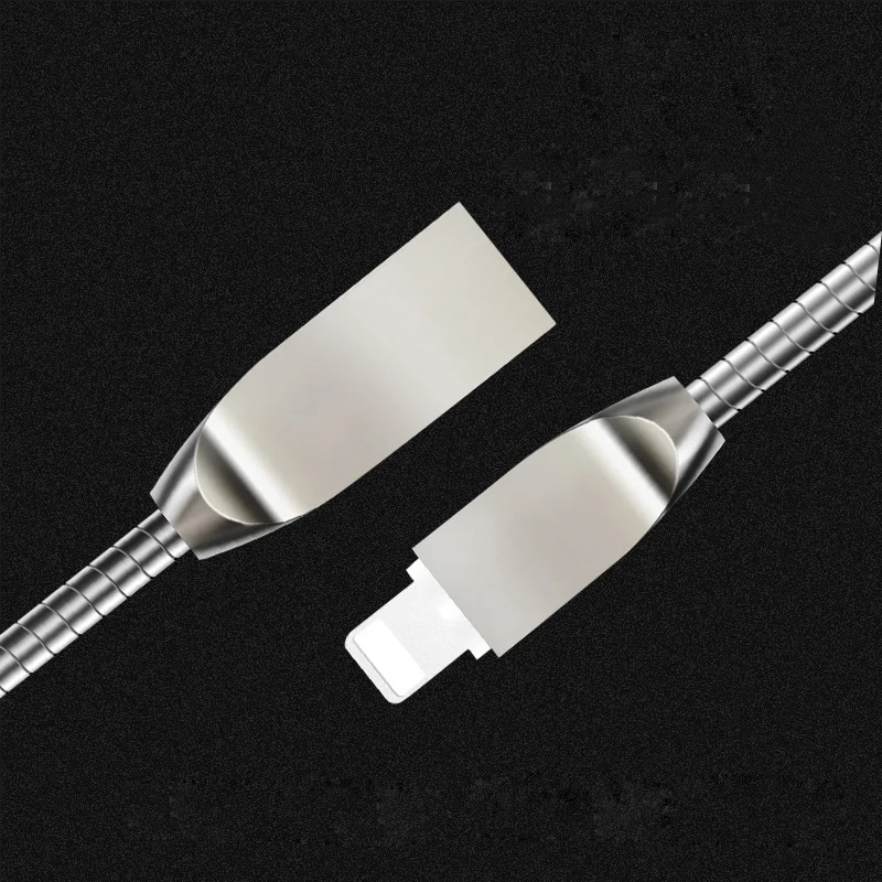 NOHON металлический usb-кабель для передачи данных для iPhone 6 s 6s 7 8 Plus X XS MAX XR 5 5S SE iPad iPod, зарядное устройство для сотового телефона, провод для зарядки